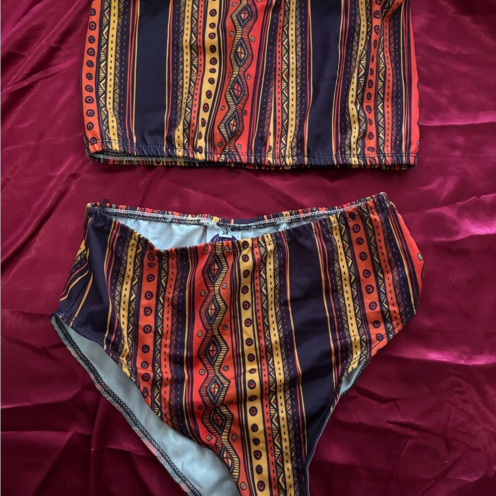 Striped Multicolor Women's Swimwear